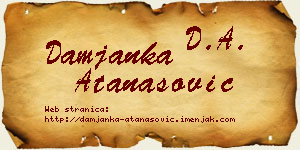 Damjanka Atanasović vizit kartica